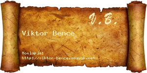 Viktor Bence névjegykártya